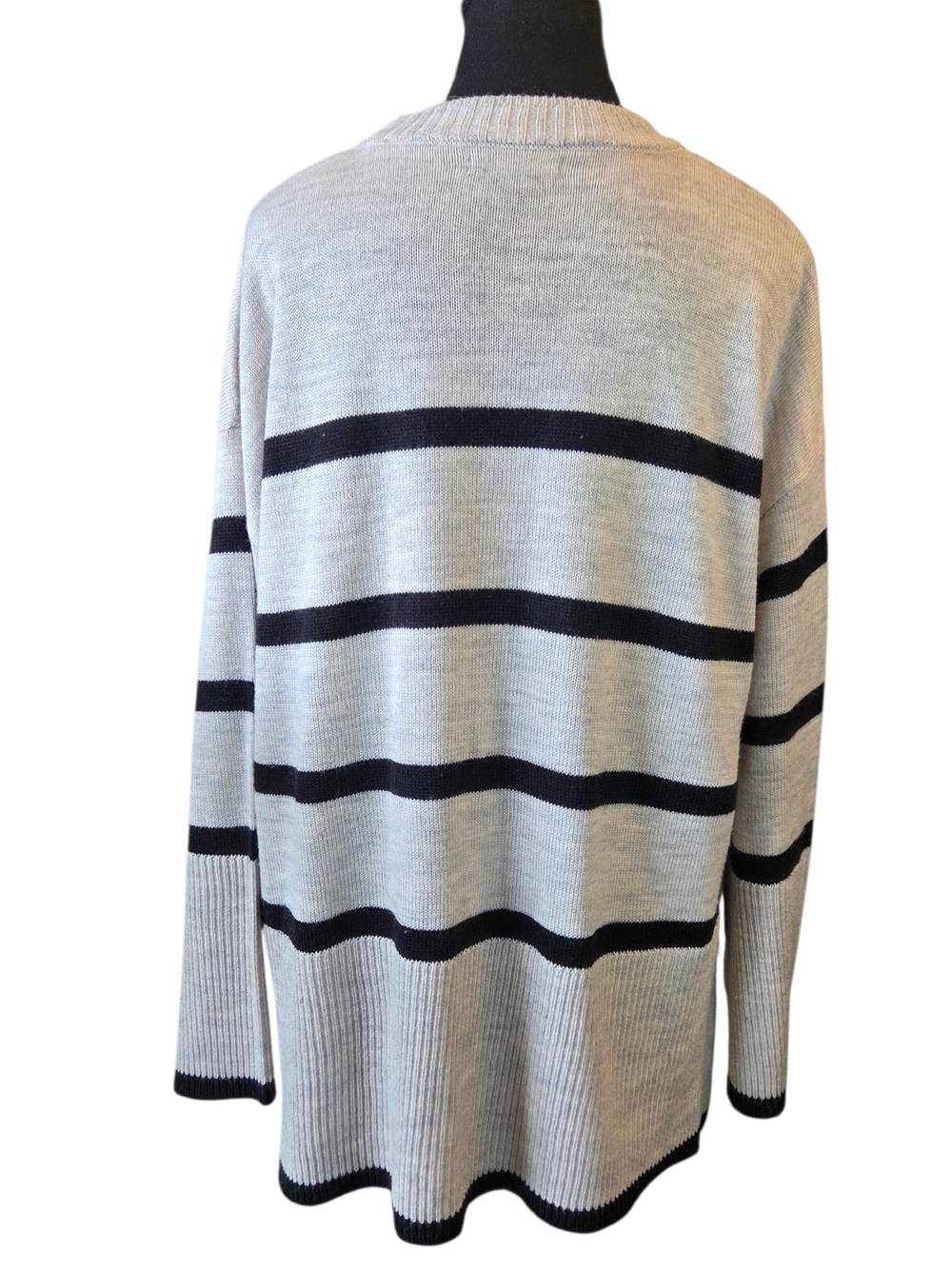 George Cream and Black Striped Sweater Size L - Picture 3 of 5